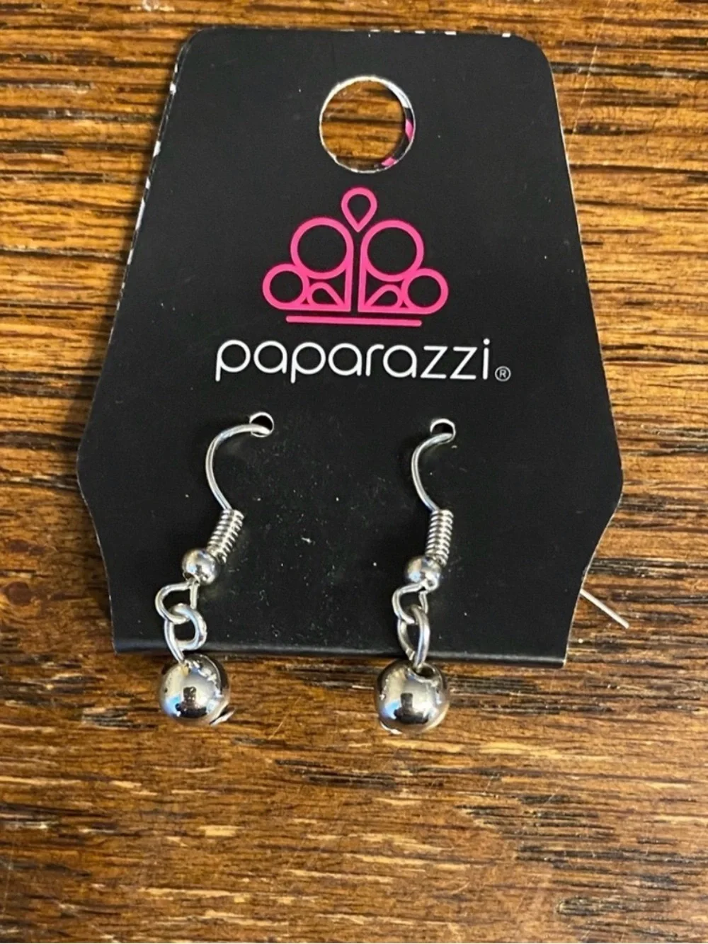 Paparazzi Silver Ball Drop Earrings NWT Hook Backing Fashion Jewelry